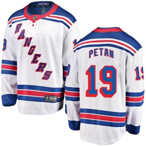 Men's New York Rangers Nic Petan Fanatics Branded Breakaway Away Jersey - White