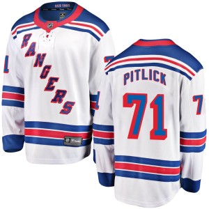 Men's New York Rangers Tyler Pitlick Fanatics Branded Breakaway Away Jersey - White