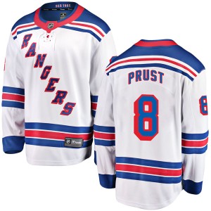 Men's New York Rangers Brandon Prust Fanatics Branded Breakaway Away Jersey - White