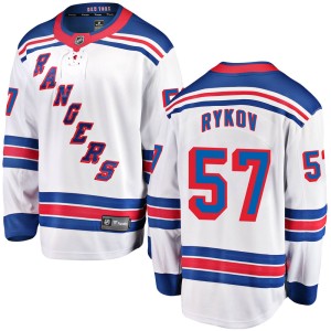 Men's New York Rangers Yegor Rykov Fanatics Branded Breakaway Away Jersey - White