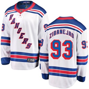 Men's New York Rangers Mika Zibanejad Fanatics Branded Breakaway Away Jersey - White