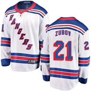 Men's New York Rangers Sergei Zubov Fanatics Branded Breakaway Away Jersey - White