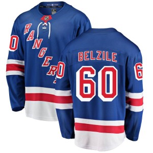 Men's New York Rangers Alex Belzile Fanatics Branded Breakaway Home Jersey - Blue