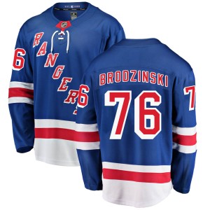 Men's New York Rangers Jonny Brodzinski Fanatics Branded Breakaway Home Jersey - Blue