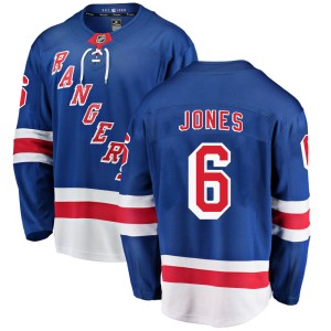 Men's New York Rangers Zac Jones Fanatics Branded Breakaway Home Jersey - Blue