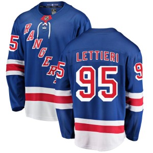 Men's New York Rangers Vinni Lettieri Fanatics Branded Breakaway Home Jersey - Blue