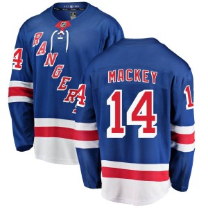 Men's New York Rangers Connor Mackey Fanatics Branded Breakaway Home Jersey - Blue