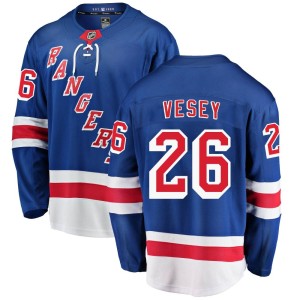 Men's New York Rangers Jimmy Vesey Fanatics Branded Breakaway Home Jersey - Blue