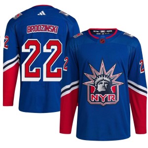 Men's New York Rangers Jonny Brodzinski Adidas Authentic Reverse Retro 2.0 Jersey - Royal
