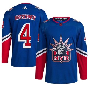 Men's New York Rangers Ron Greschner Adidas Authentic Reverse Retro 2.0 Jersey - Royal