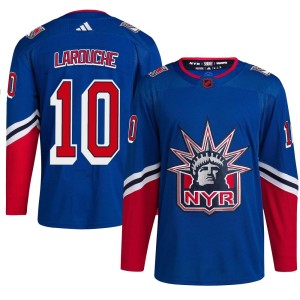 Men's New York Rangers Pierre Larouche Adidas Authentic Reverse Retro 2.0 Jersey - Royal