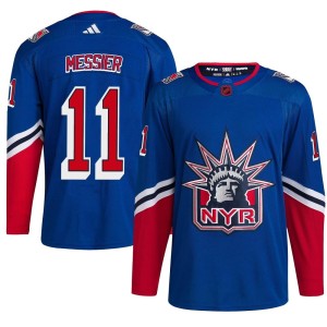 Men's New York Rangers Mark Messier Adidas Authentic Reverse Retro 2.0 Jersey - Royal