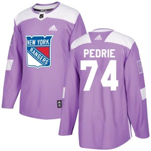 Men's New York Rangers Vince Pedrie Adidas Authentic Fights Cancer Practice Jersey - Purple