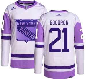 Men's New York Rangers Barclay Goodrow Adidas Authentic Hockey Fights Cancer Jersey -