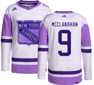 Men's New York Rangers Rob Mcclanahan Adidas Authentic Hockey Fights Cancer Jersey -