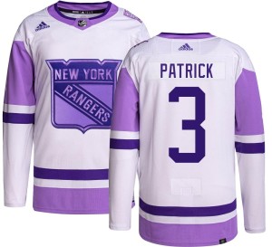 Men's New York Rangers James Patrick Adidas Authentic Hockey Fights Cancer Jersey -