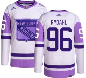 Men's New York Rangers Gustav Rydahl Adidas Authentic Hockey Fights Cancer Jersey -