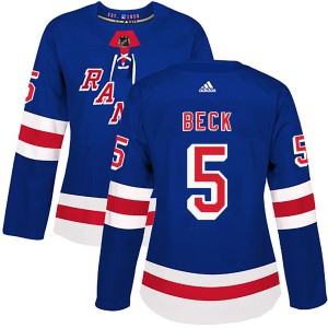 Women's New York Rangers Barry Beck Adidas Authentic Home Jersey - Royal Blue
