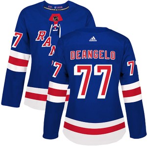 Women's New York Rangers Tony DeAngelo Adidas Authentic Home Jersey - Royal Blue