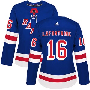 Women's New York Rangers Pat Lafontaine Adidas Authentic Home Jersey - Royal Blue