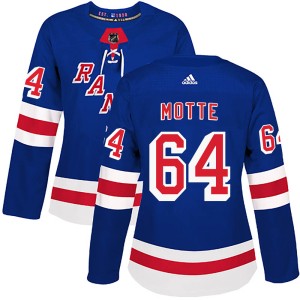 Women's New York Rangers Tyler Motte Adidas Authentic Home Jersey - Royal Blue