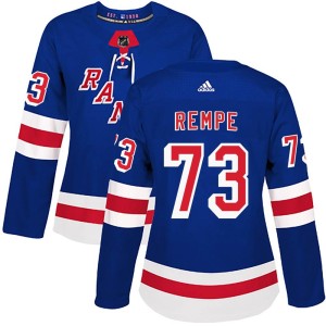 Women's New York Rangers Matt Rempe Adidas Authentic Home Jersey - Royal Blue