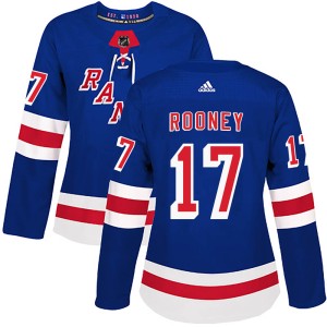 Women's New York Rangers Kevin Rooney Adidas Authentic Home Jersey - Royal Blue