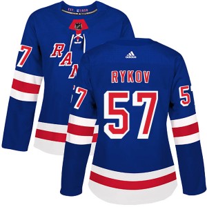 Women's New York Rangers Yegor Rykov Adidas Authentic Home Jersey - Royal Blue