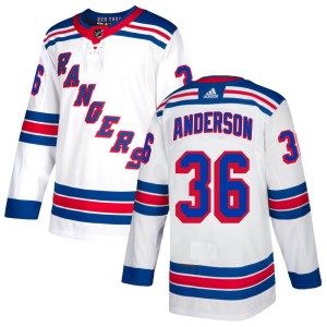 Youth New York Rangers Glenn Anderson Adidas Authentic Jersey - White