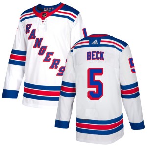 Youth New York Rangers Barry Beck Adidas Authentic Jersey - White