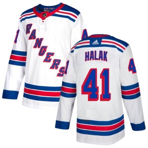 Youth New York Rangers Jaroslav Halak Adidas Authentic Jersey - White