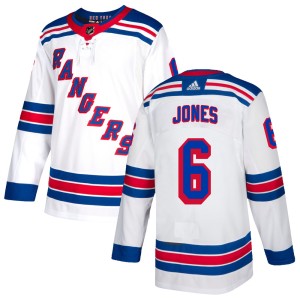 Youth New York Rangers Zac Jones Adidas Authentic Jersey - White