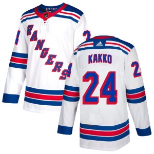 Youth New York Rangers Kaapo Kakko Adidas Authentic Jersey - White