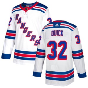 Youth New York Rangers Jonathan Quick Adidas Authentic Jersey - White