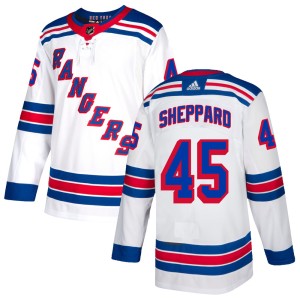 Youth New York Rangers James Sheppard Adidas Authentic Jersey - White