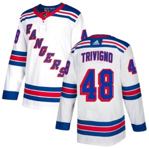 Youth New York Rangers Bobby Trivigno Adidas Authentic Jersey - White