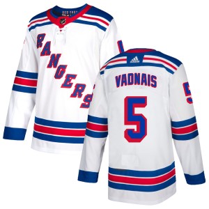 Youth New York Rangers Carol Vadnais Adidas Authentic Jersey - White