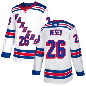Youth New York Rangers Jimmy Vesey Adidas Authentic Jersey - White