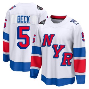 Men's New York Rangers Barry Beck Fanatics Branded Breakaway 2024 Stadium Series Jersey - White