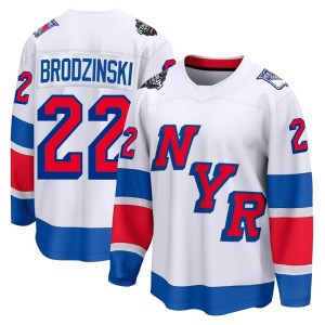 Men's New York Rangers Jonny Brodzinski Fanatics Branded Breakaway 2024 Stadium Series Jersey - White