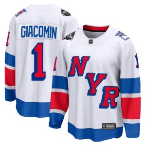 Men's New York Rangers Eddie Giacomin Fanatics Branded Breakaway 2024 Stadium Series Jersey - White