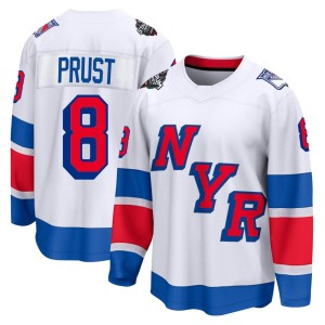 Men's New York Rangers Brandon Prust Fanatics Branded Breakaway 2024 Stadium Series Jersey - White