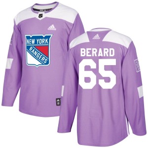 Youth New York Rangers Brett Berard Adidas Authentic Fights Cancer Practice Jersey - Purple