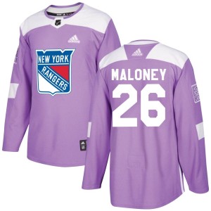 Youth New York Rangers Dave Maloney Adidas Authentic Fights Cancer Practice Jersey - Purple