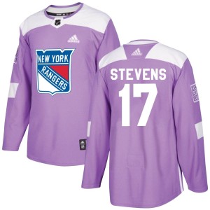 Youth New York Rangers Kevin Stevens Adidas Authentic Fights Cancer Practice Jersey - Purple