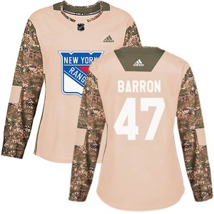Women's New York Rangers Morgan Barron Adidas Authentic Veterans Day Practice Jersey - Camo