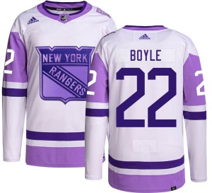 Youth New York Rangers Dan Boyle Adidas Authentic Hockey Fights Cancer Jersey -