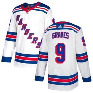 Men's New York Rangers Adam Graves Adidas Authentic Jersey - White