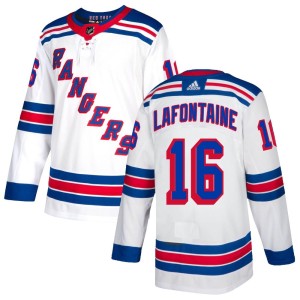 Men's New York Rangers Pat Lafontaine Adidas Authentic Jersey - White