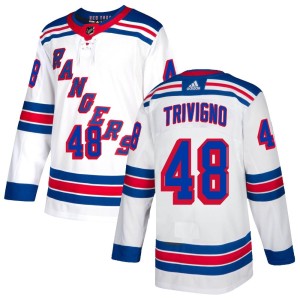 Men's New York Rangers Bobby Trivigno Adidas Authentic Jersey - White